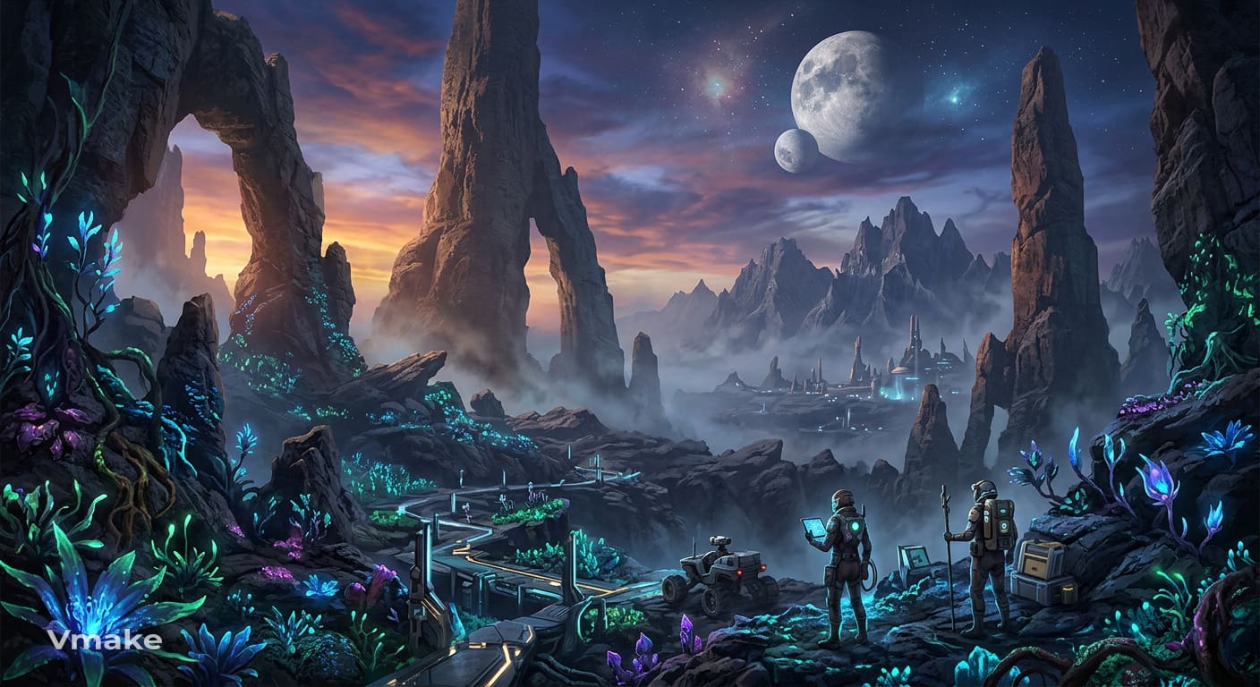 text Alien world