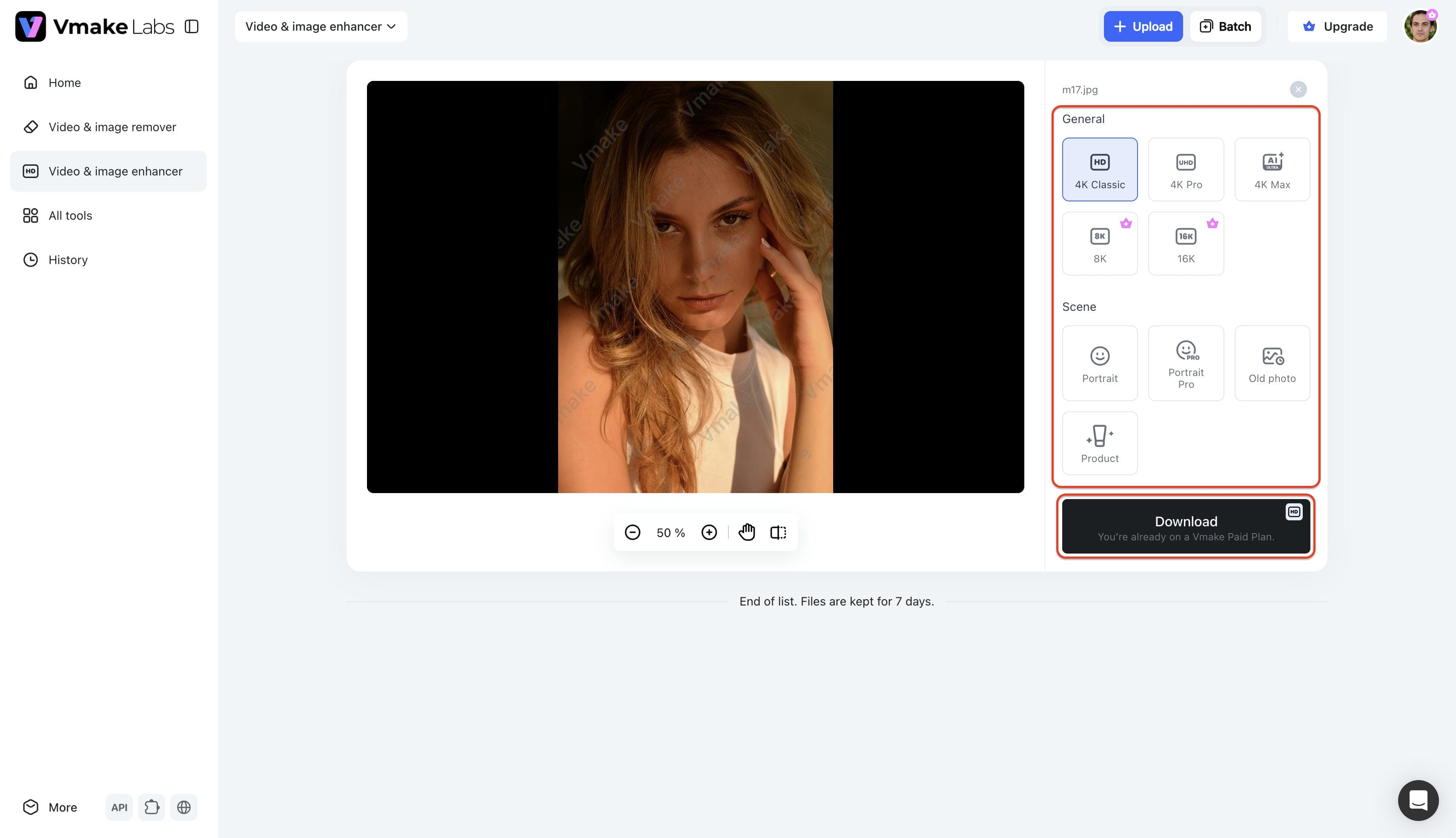 text Step 3: Enhance and export the image