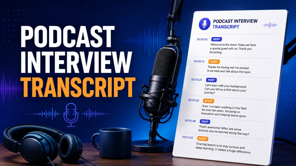 text Podcast interview transcript