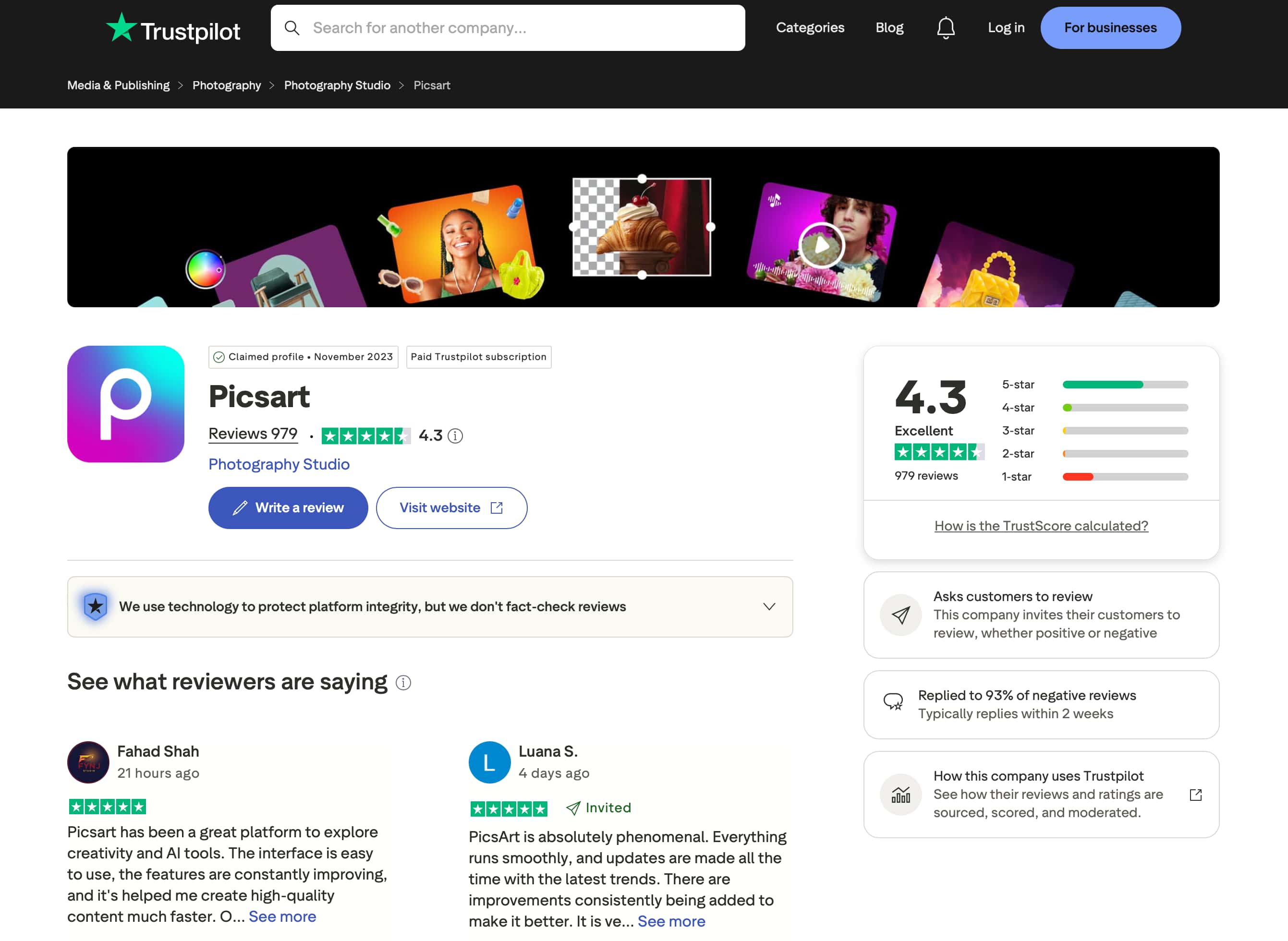 text Trustpilot Review