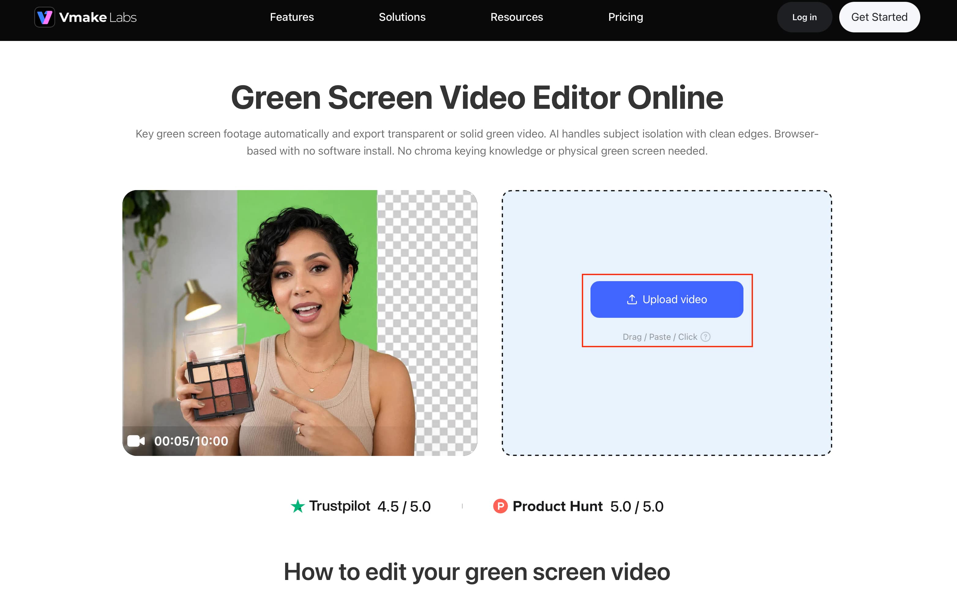 text Upload your video