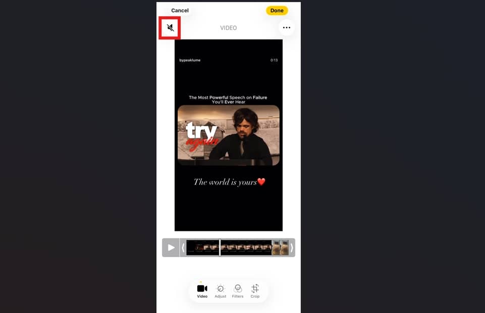 text mute the audio