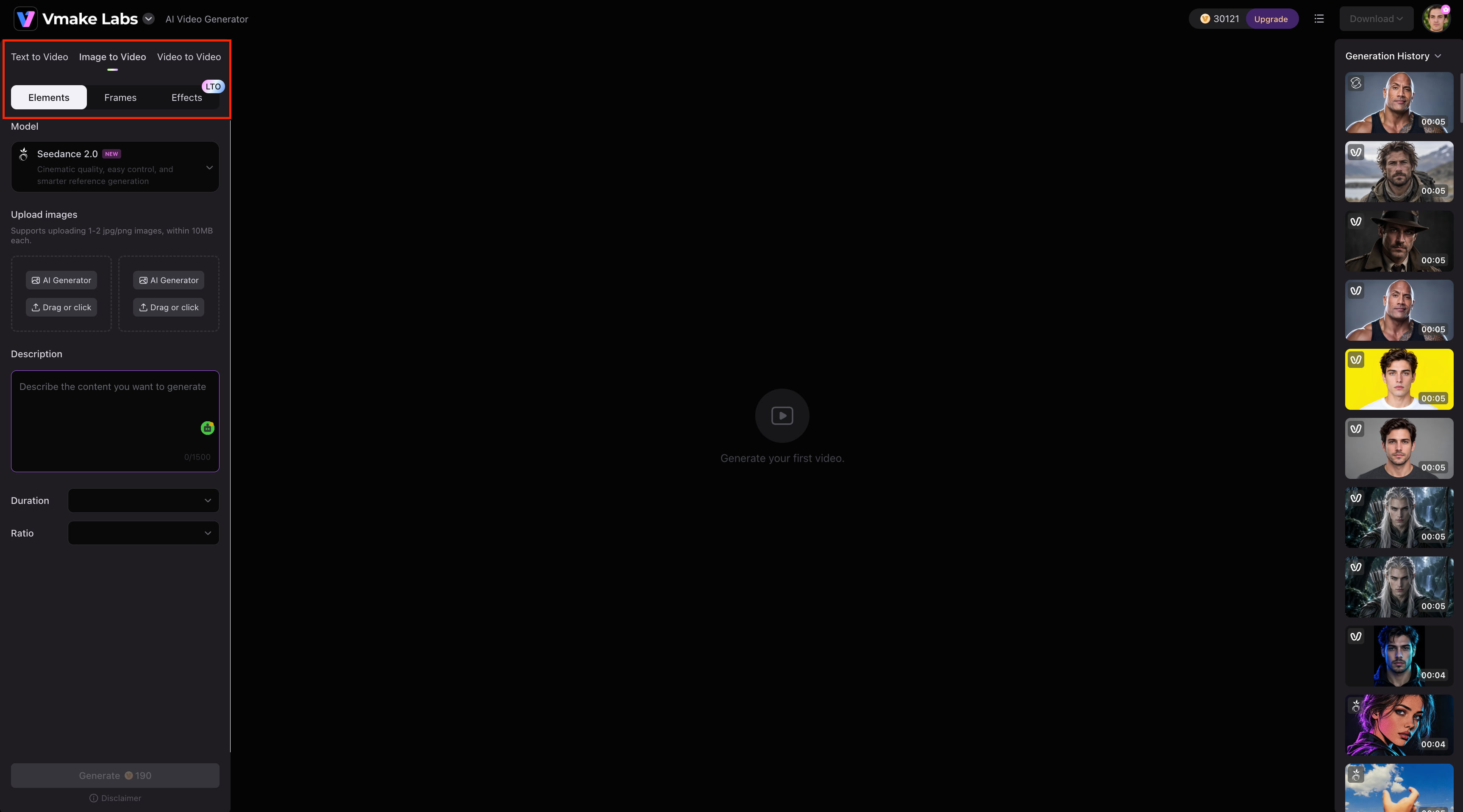 text Select a video generation method
