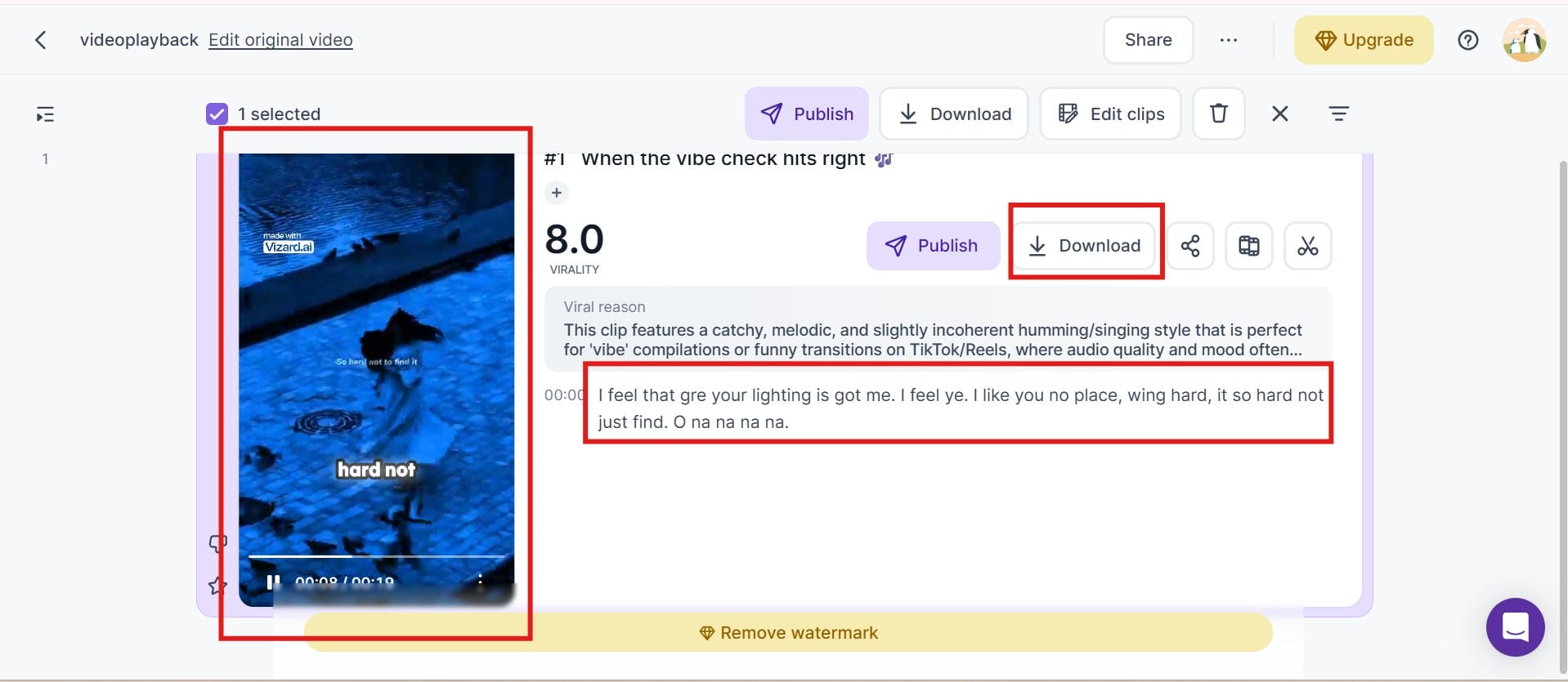  Download your video to text