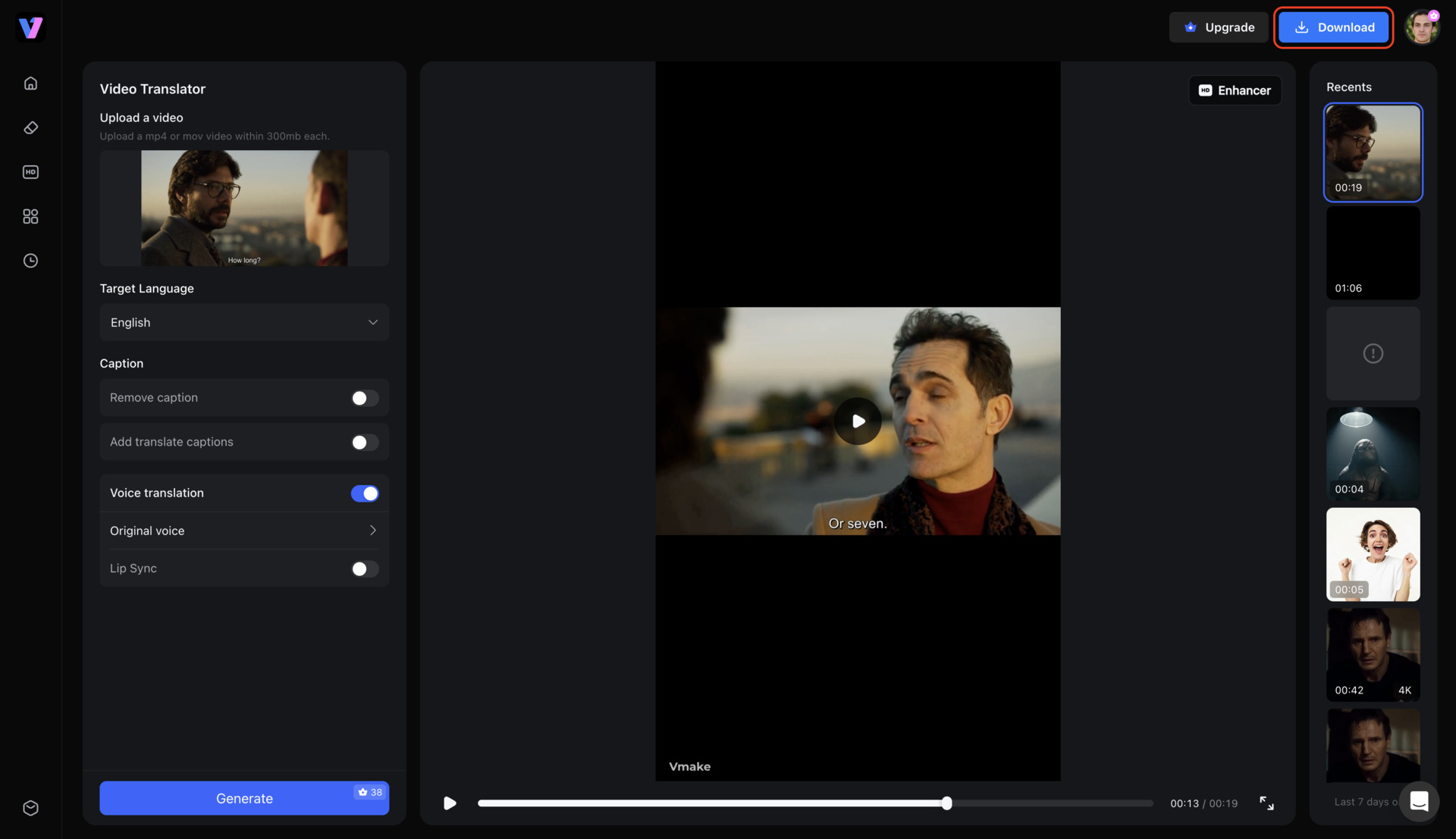 Download your translated video