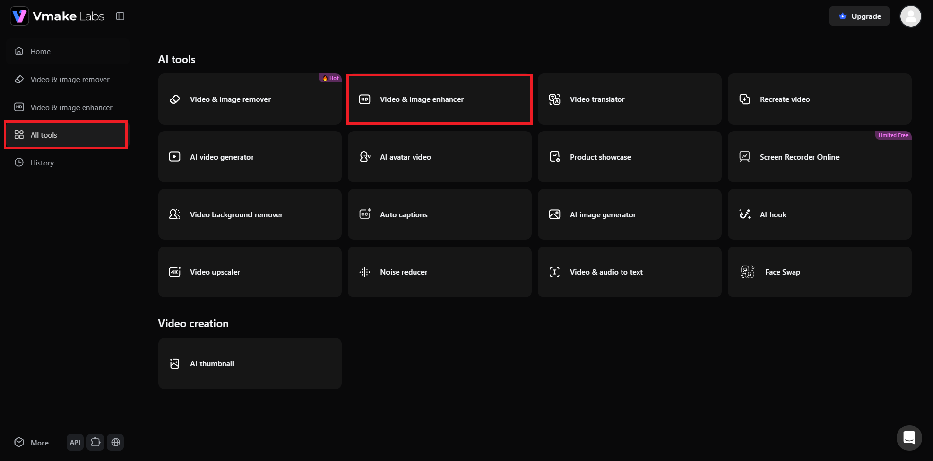 text Select the enhancer tool