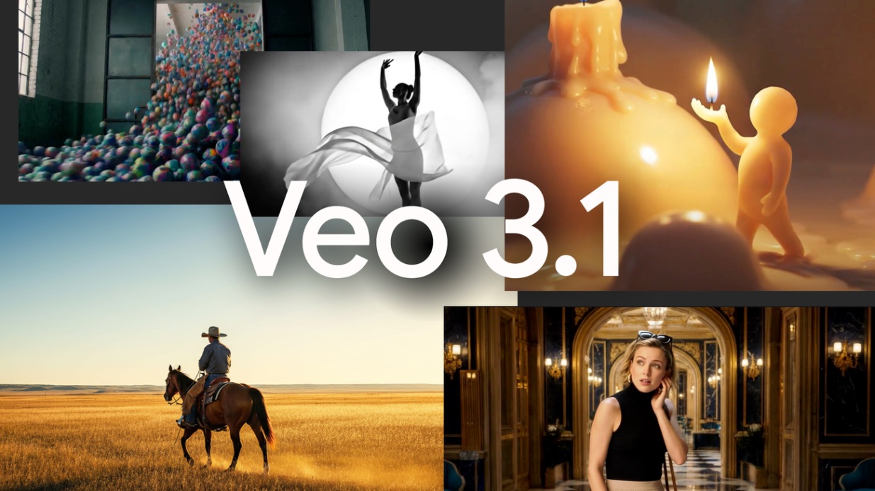 text Veo 3.1 homepage