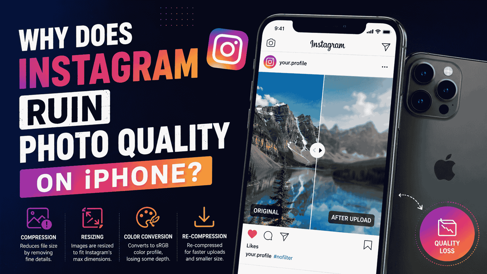 text Why does Instagram ruin photo qualit on iPhone