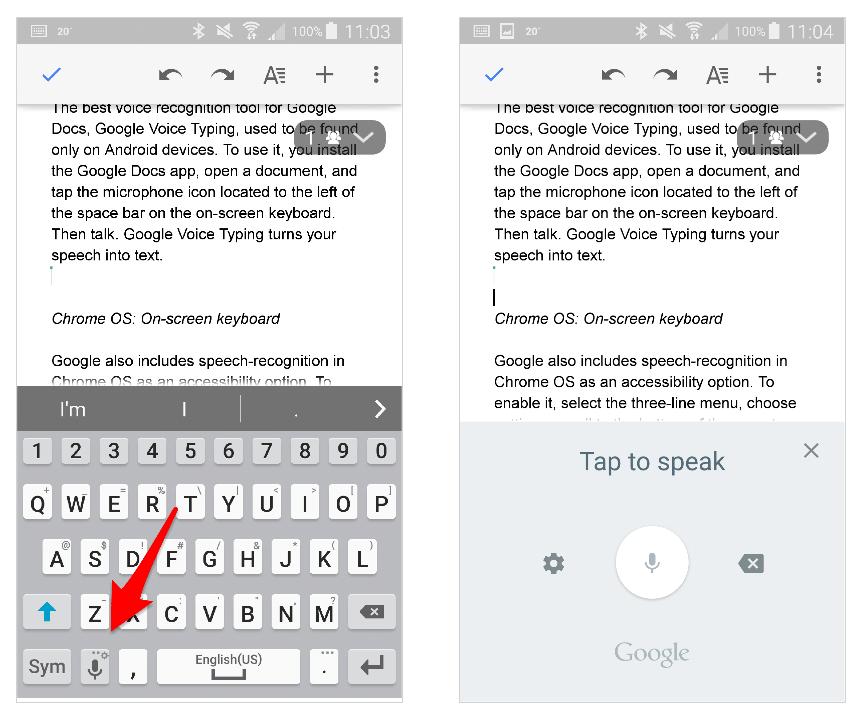 Google Voice Typing
