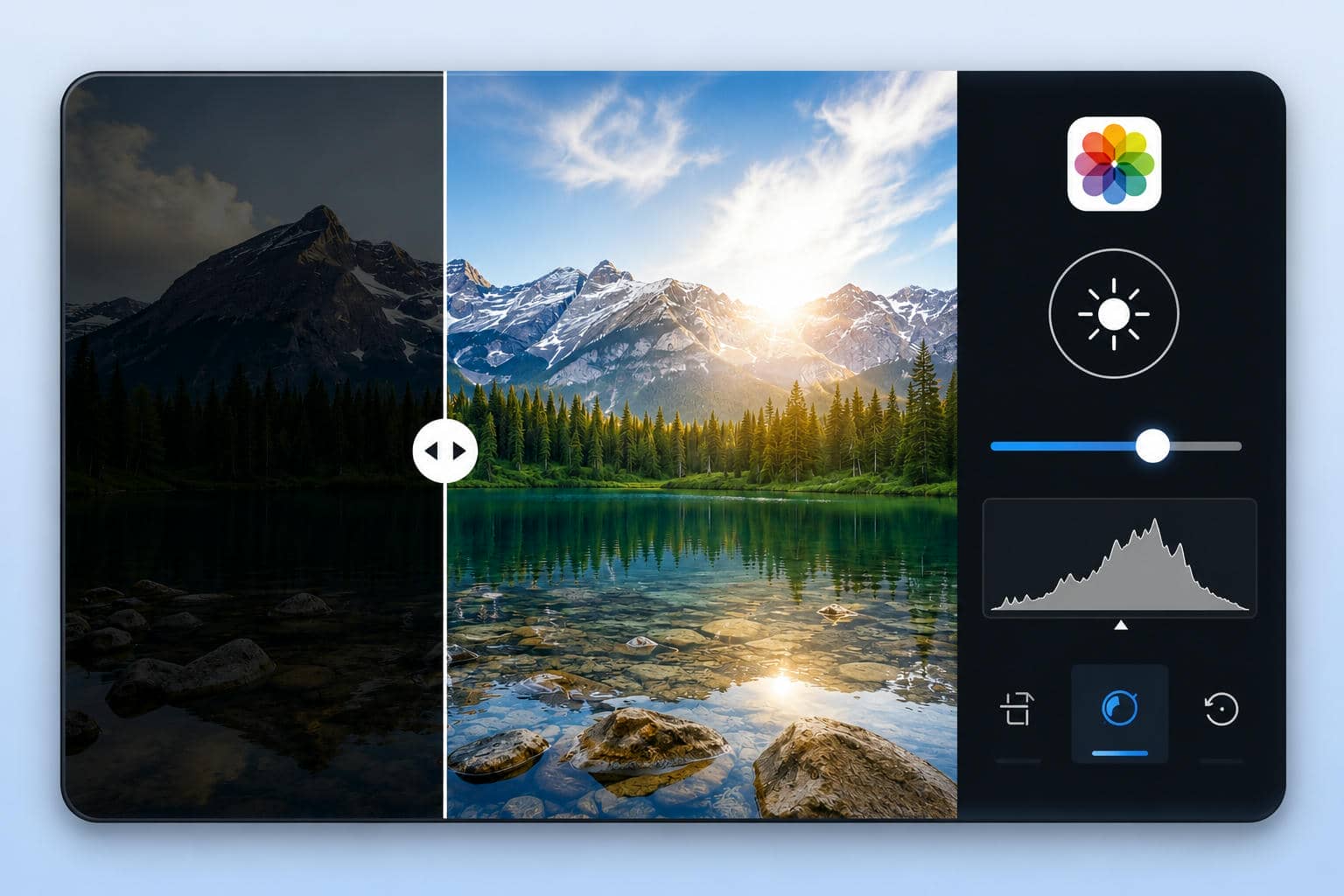 How to change brightness for photos on iPhone with Photos app
