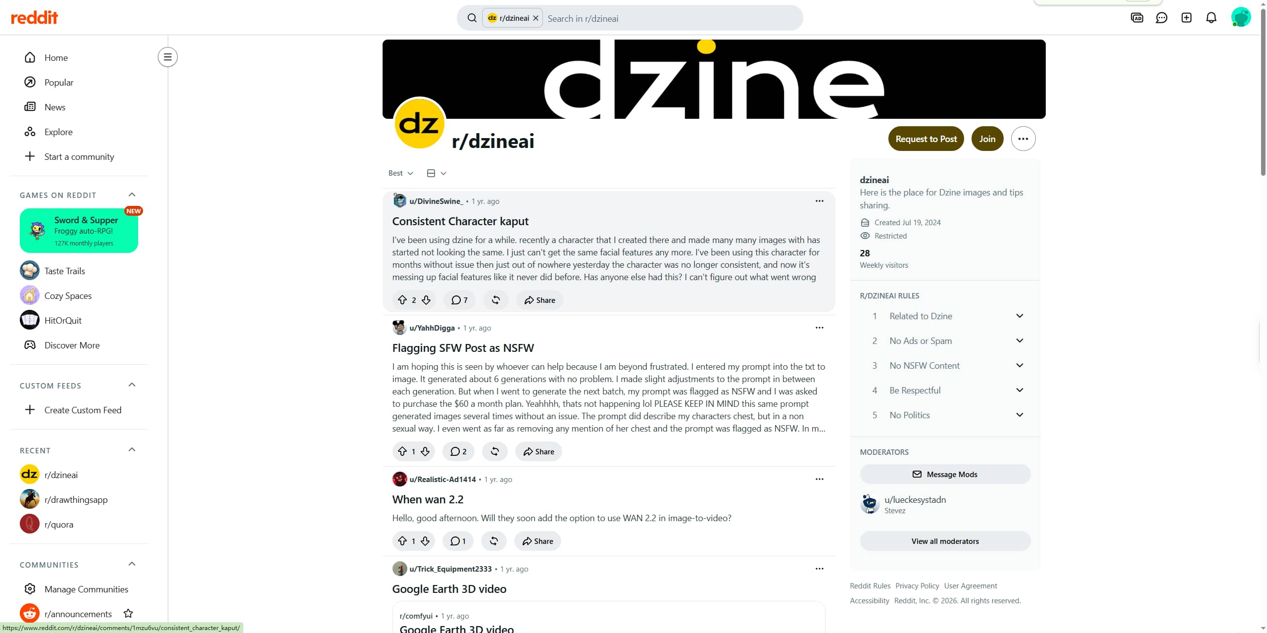 text reddit dzine ai review