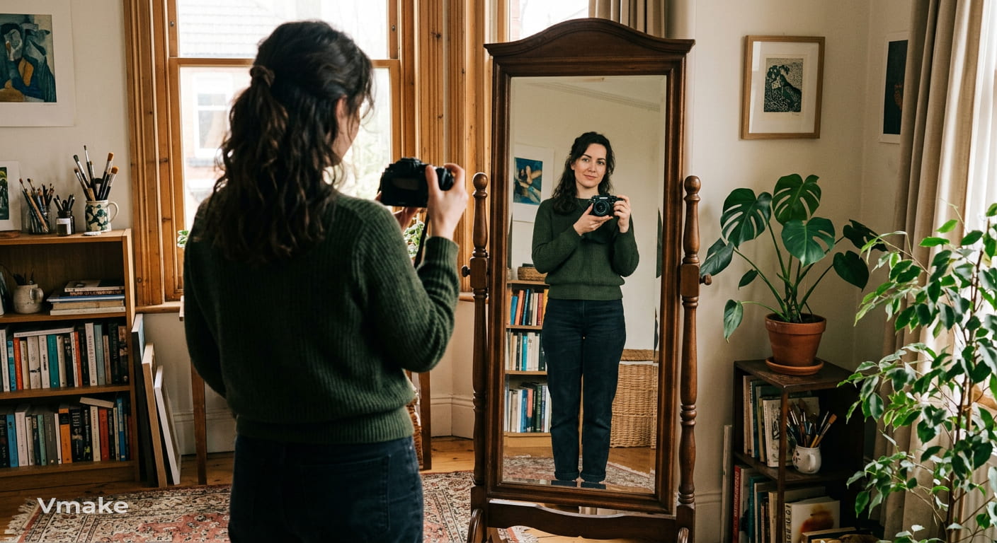 text Mirror composition