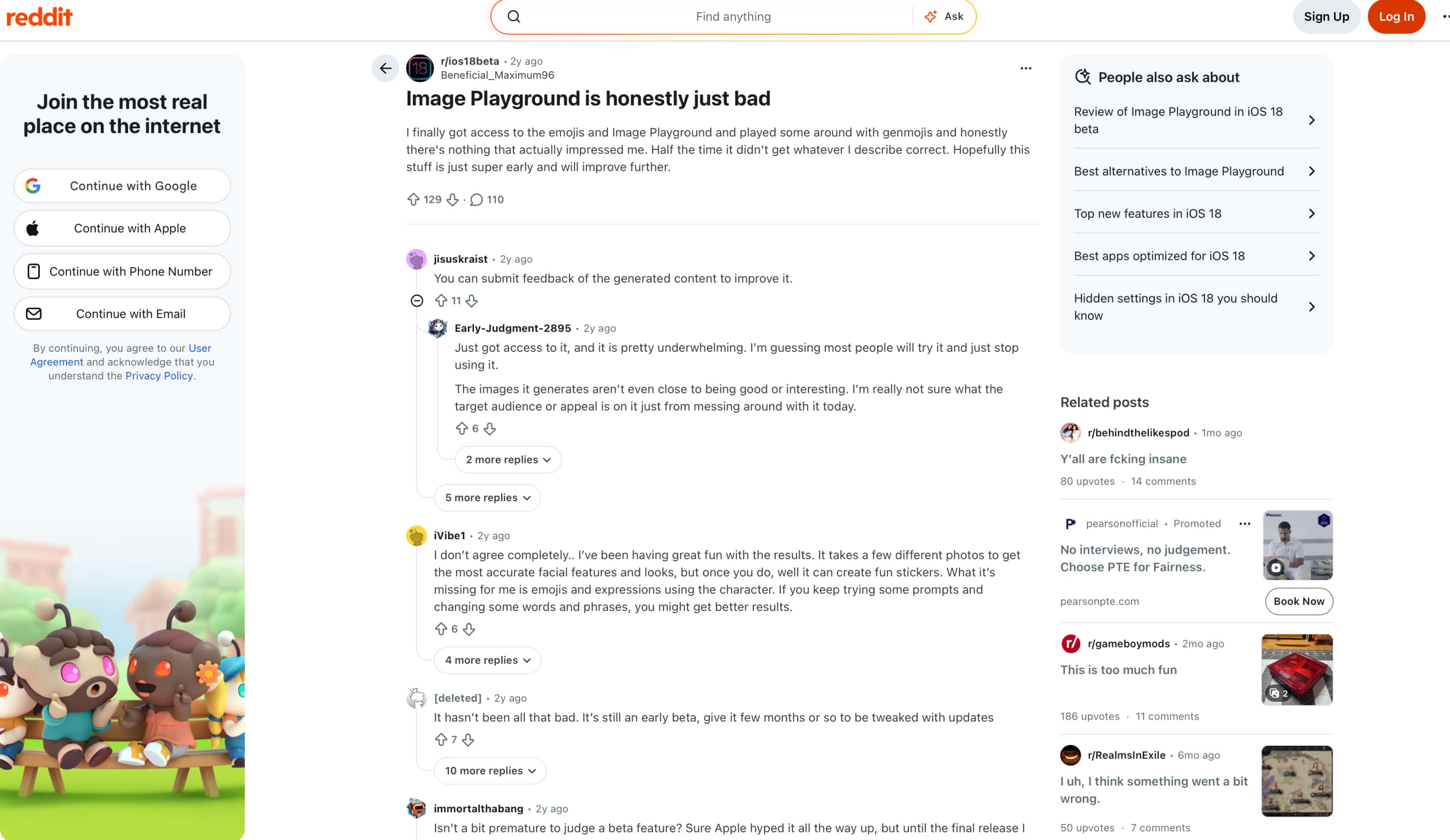 text On Reddit