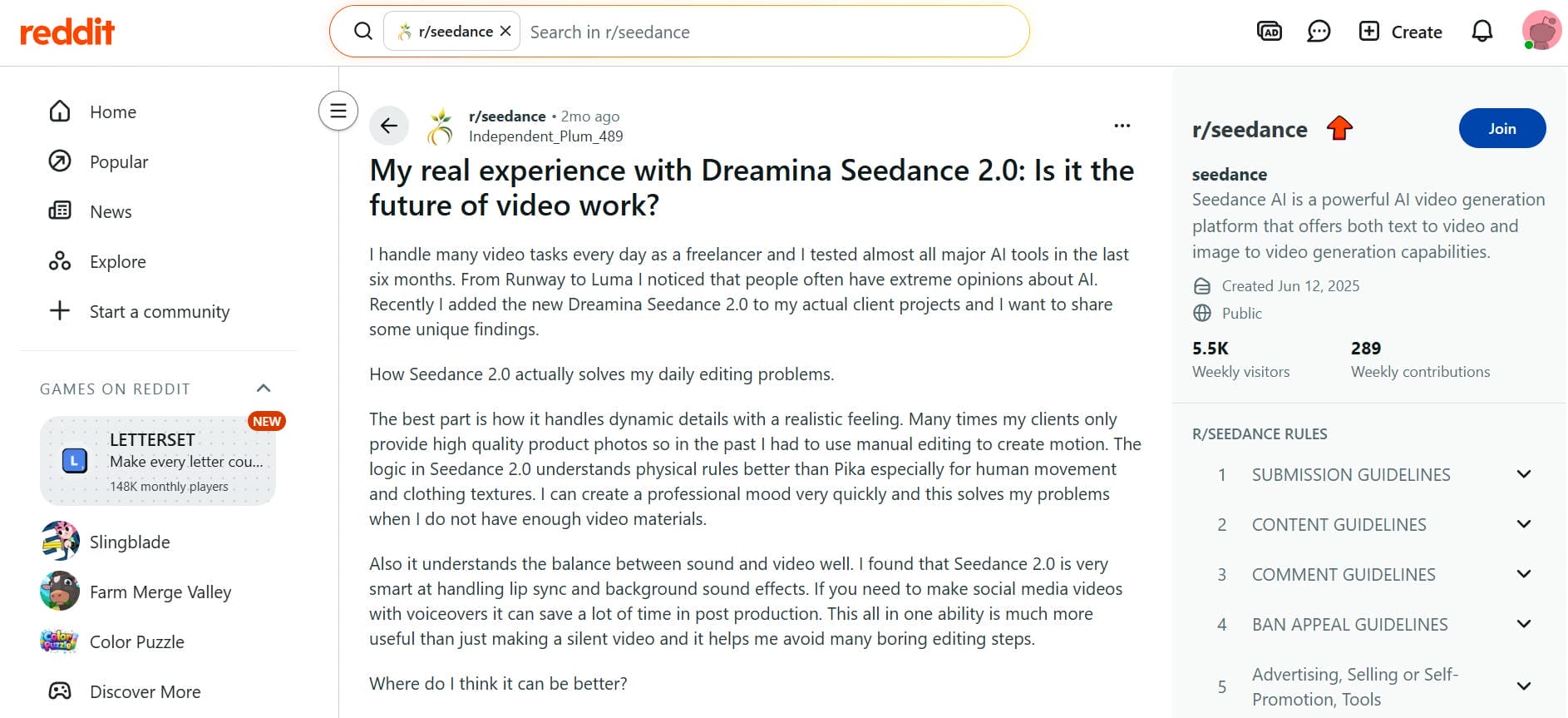 Dreamina Reddit review