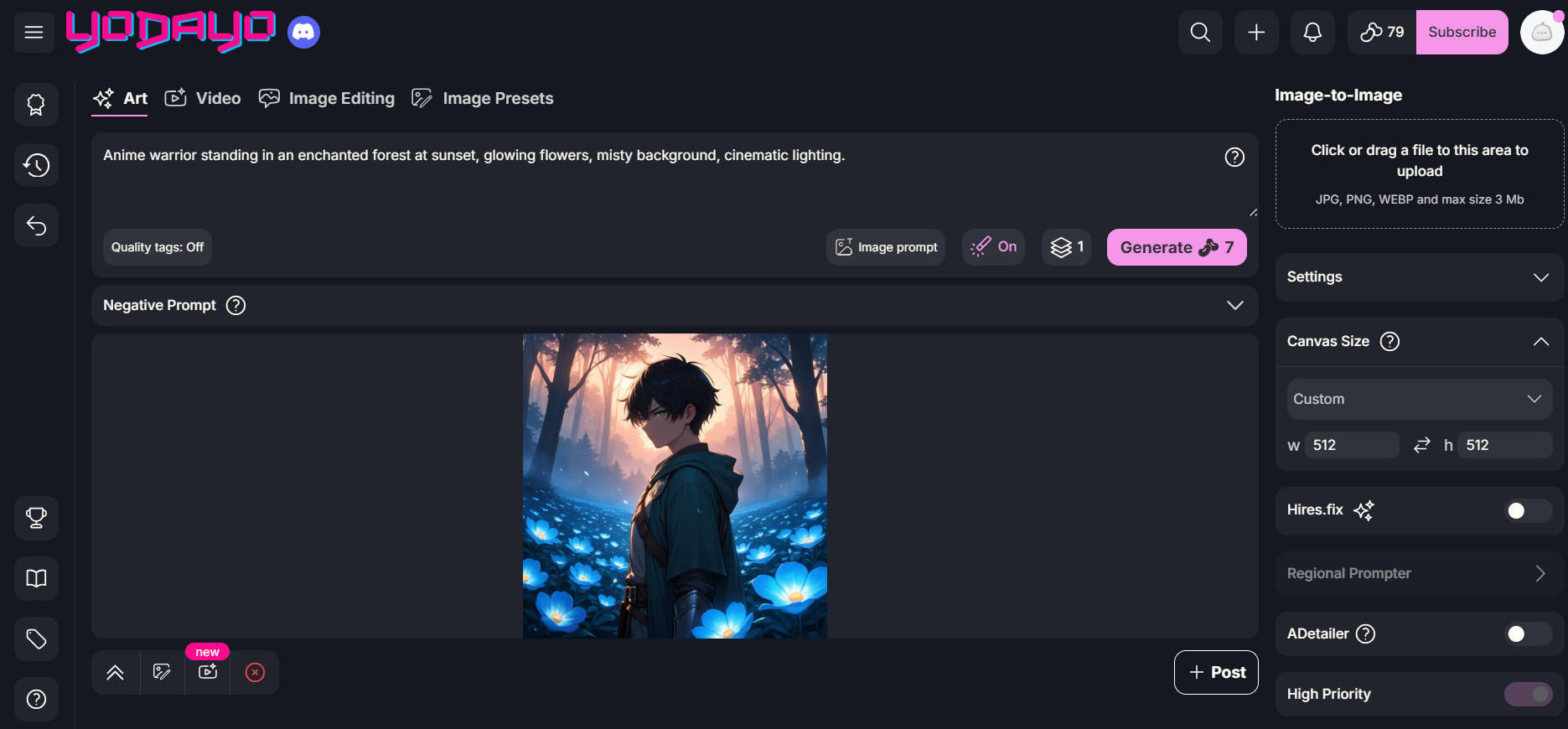text Fantasy scenes
