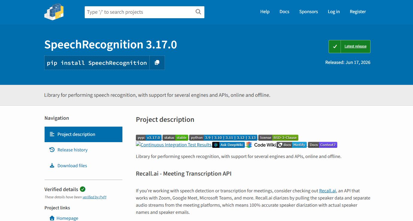 text SpeechRecognition