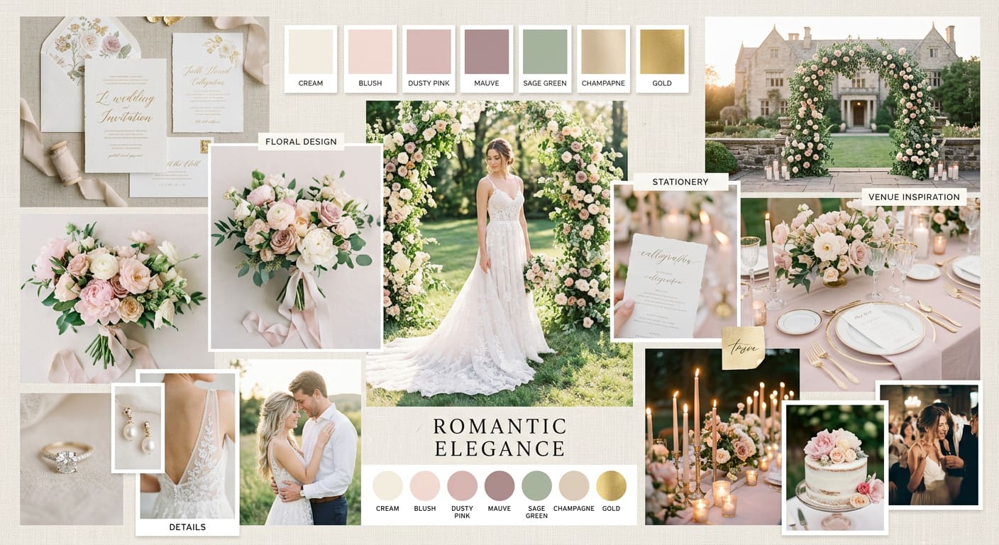 text Wedding Mood Board Ideas
