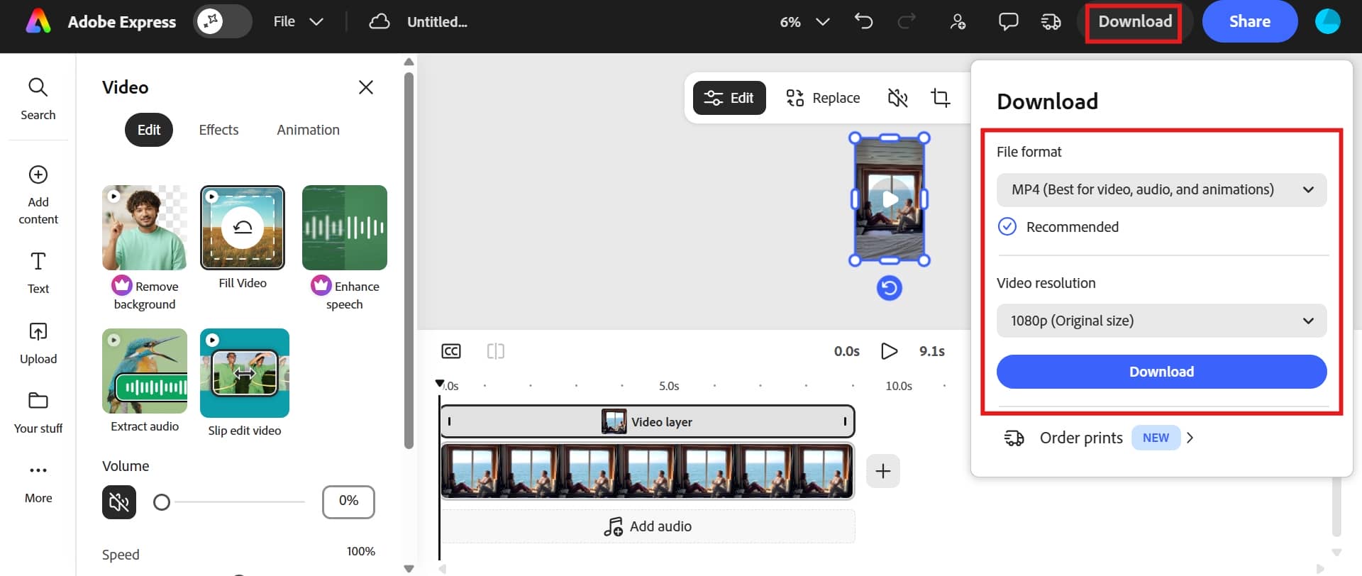 text download your video