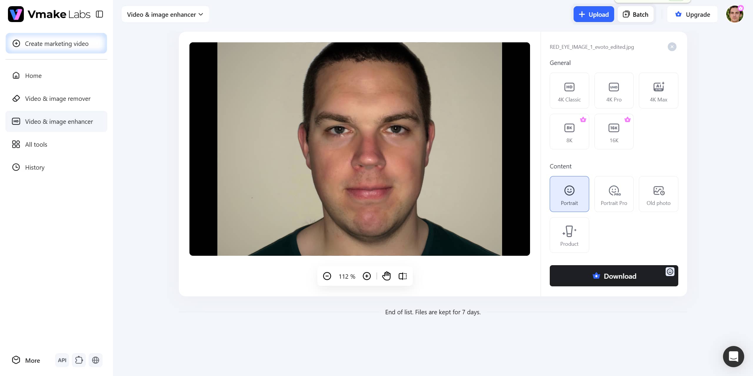 text how to remove red eye in photos