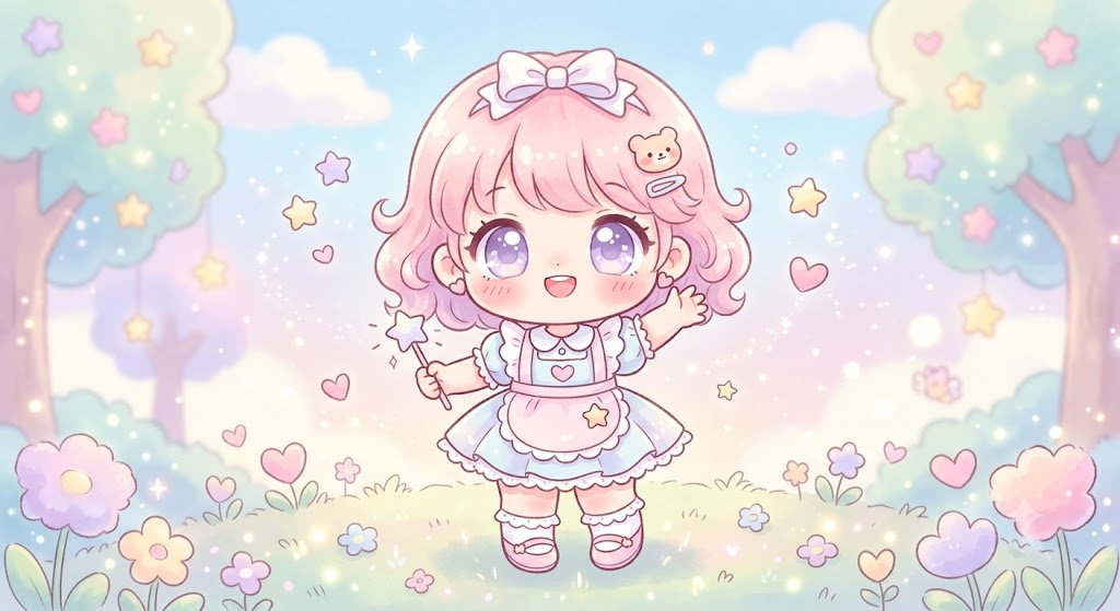 text classic Kawaii Chibi