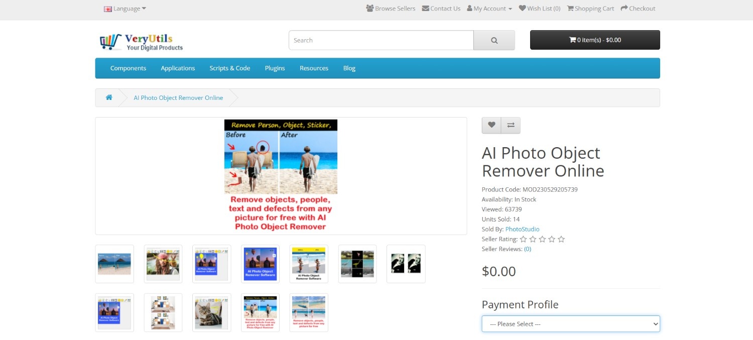 VeryUtils Photo Object Remover official website