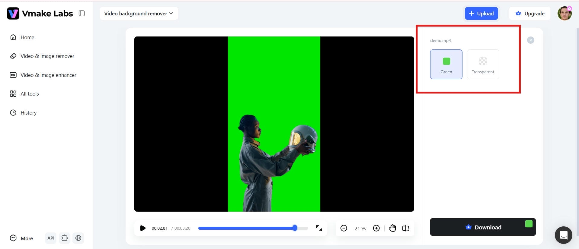 Change your video background with AI
