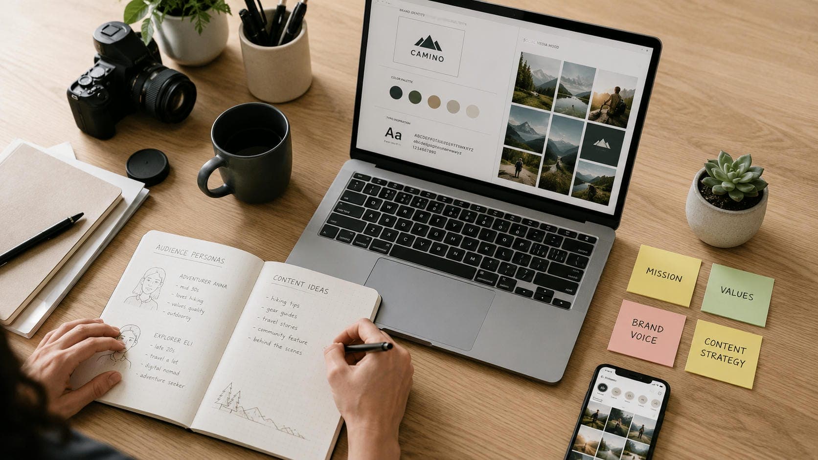 text Making a strong social media brand