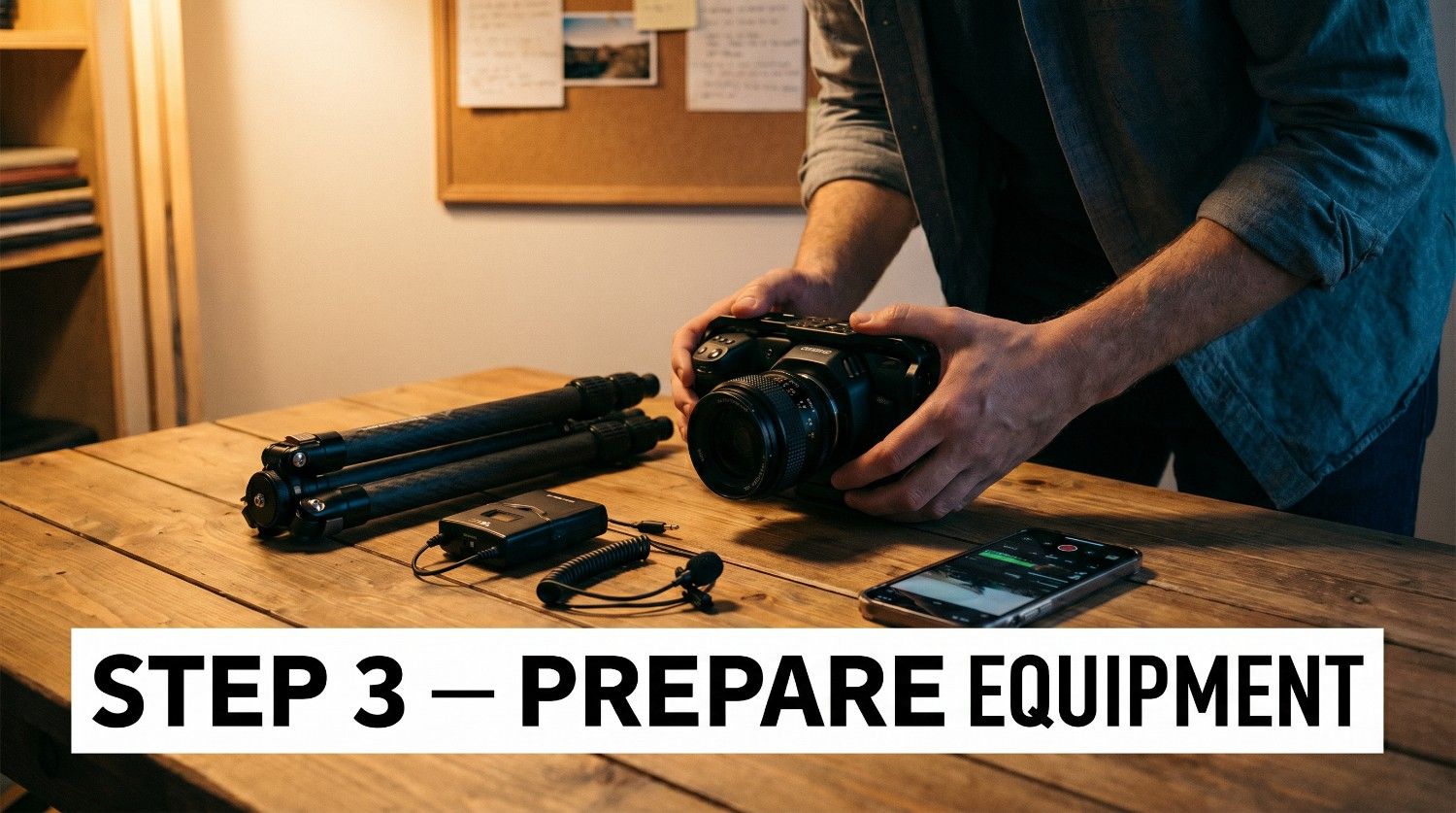 Prepare your equipment