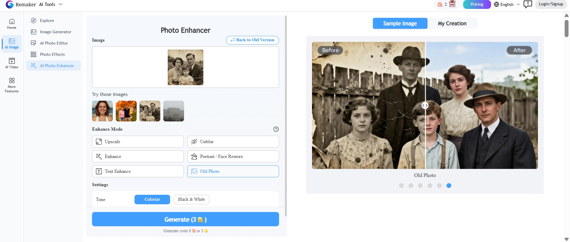 text old photo restoration