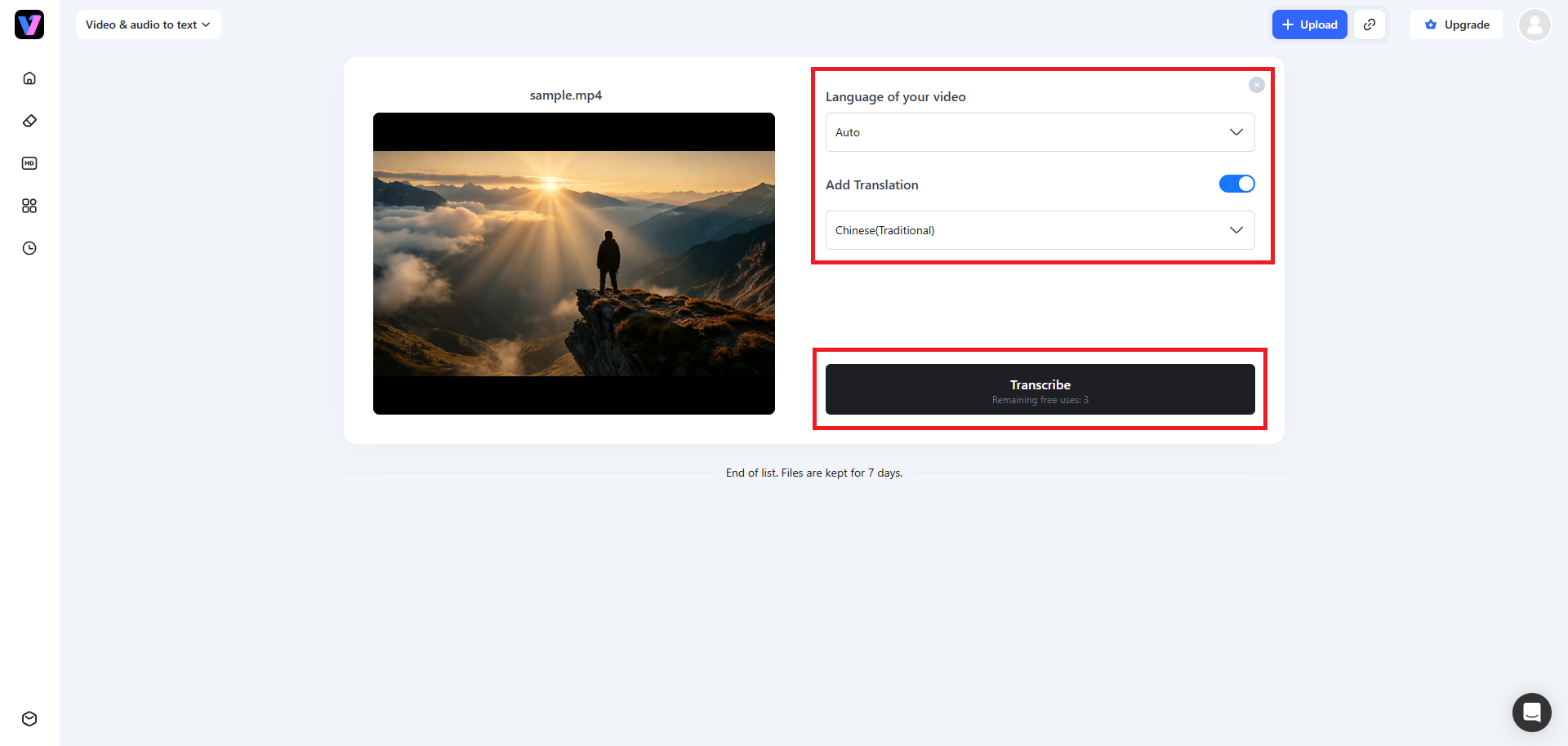 text Transcribe and download