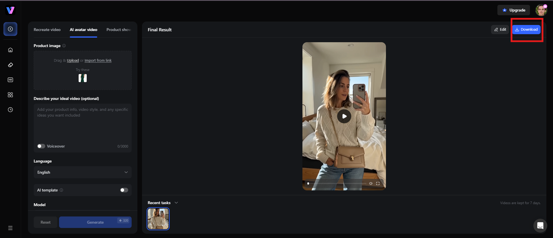 Preview and download the video