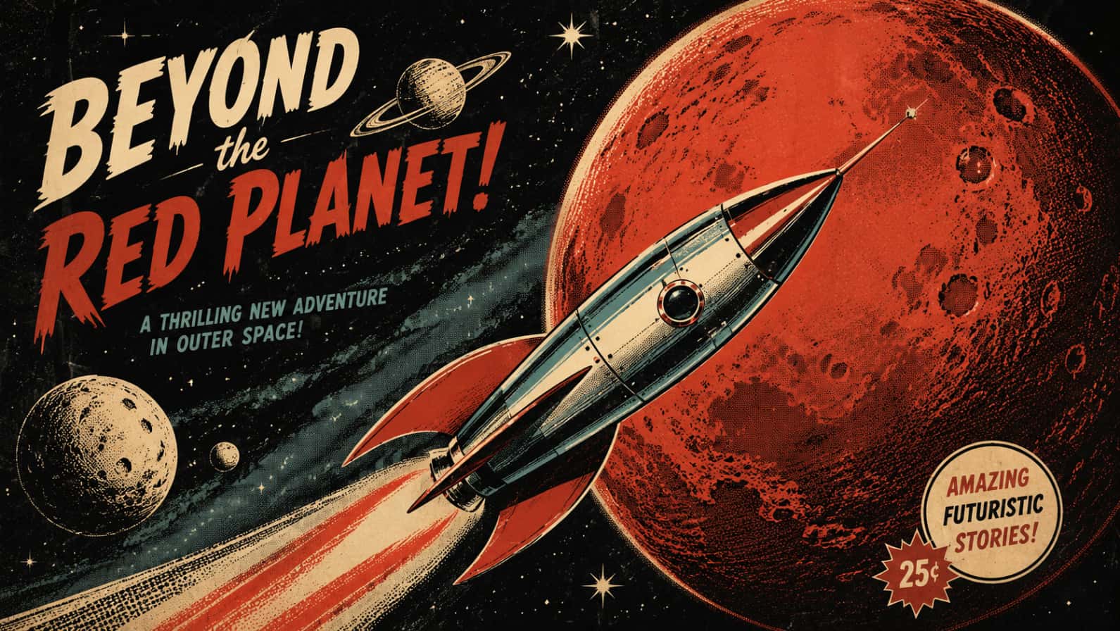 text 23. Retro space-race era astronomy club flyers