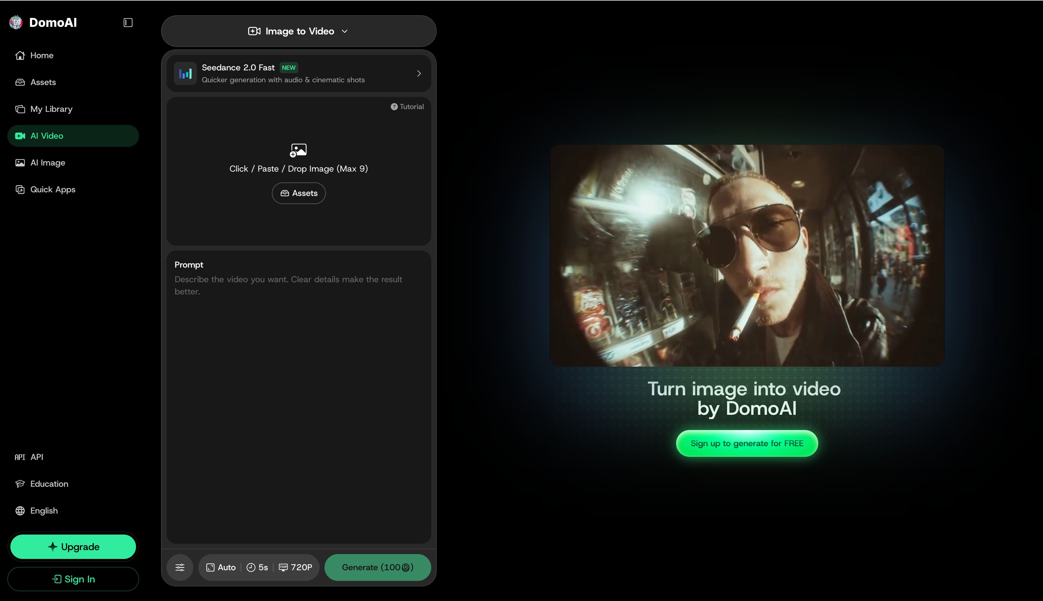 text Domo AI Image to Video
