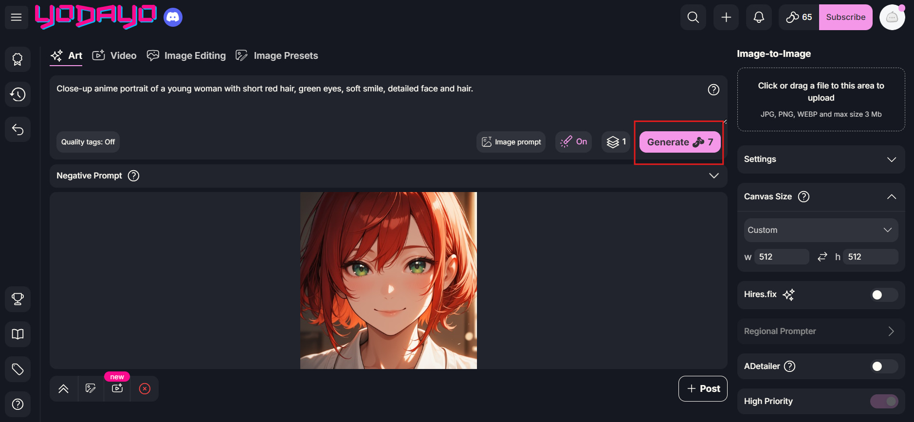 text Generate and review the result