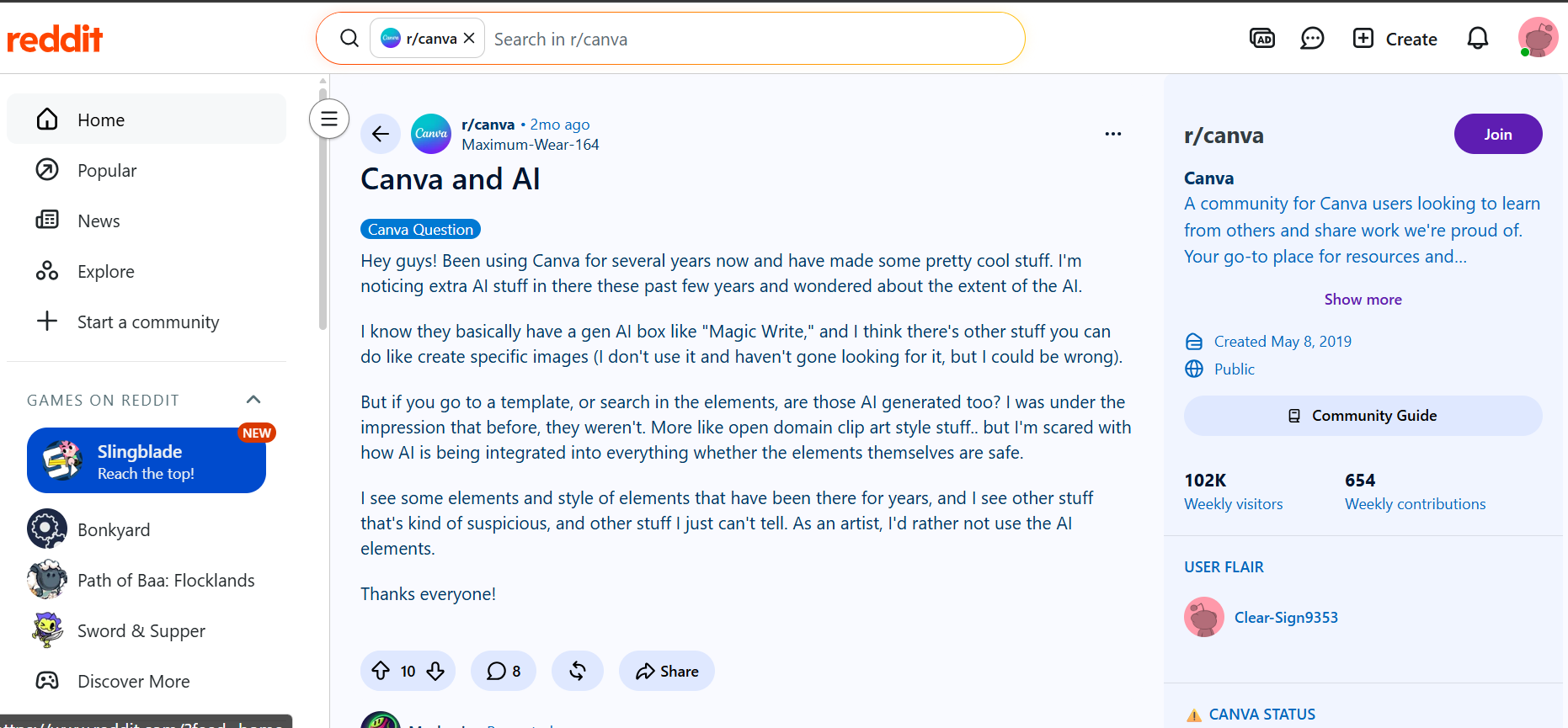 text Reddit canva ai generator review