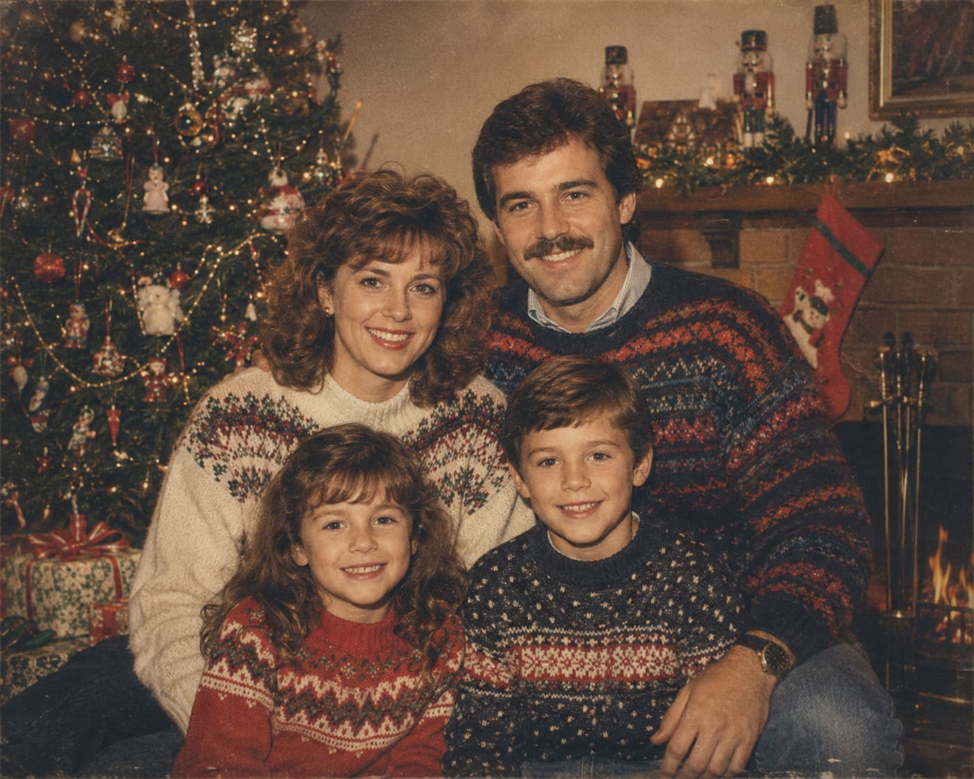 Vintage Christmas Family Photo