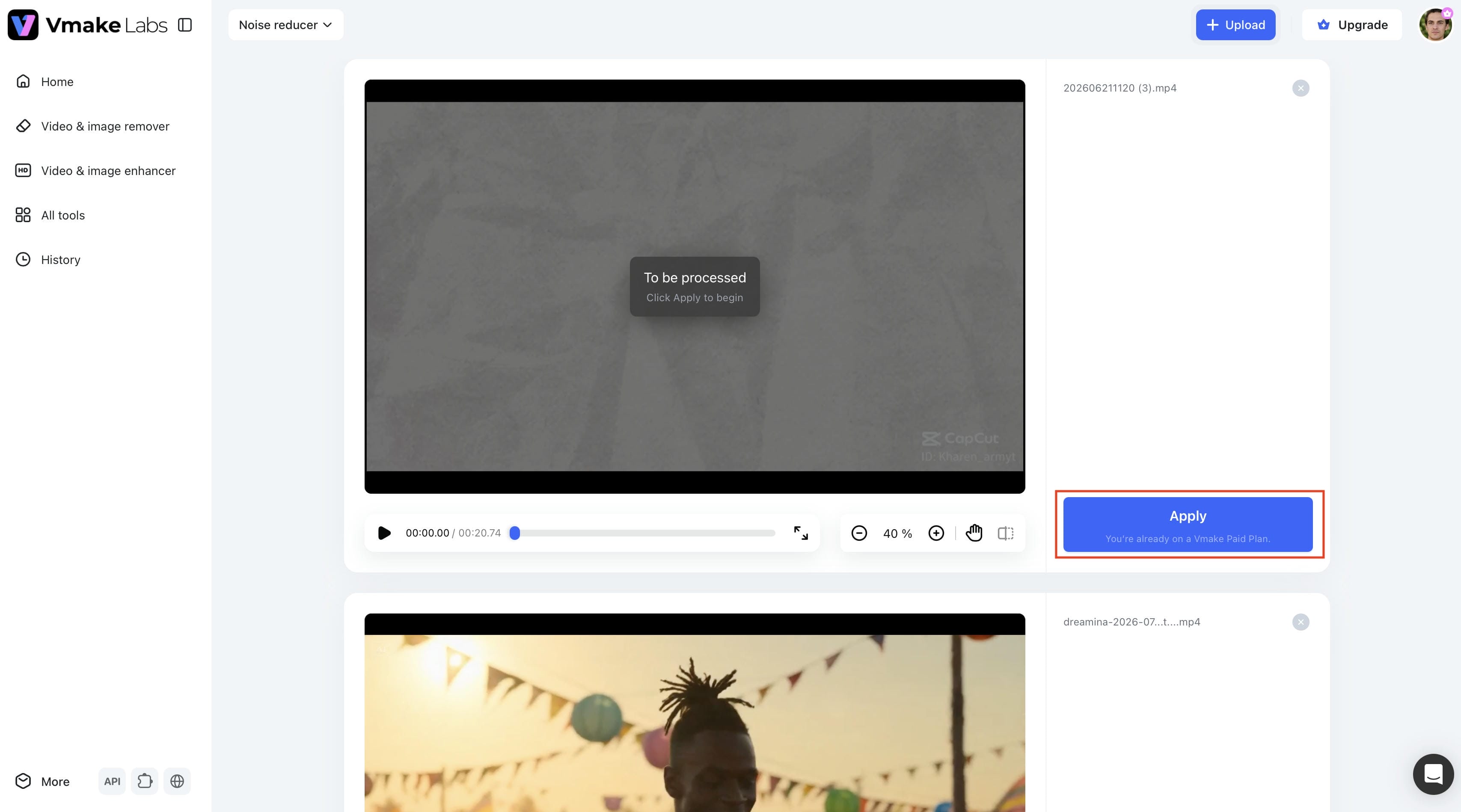 text Let AI process the audio