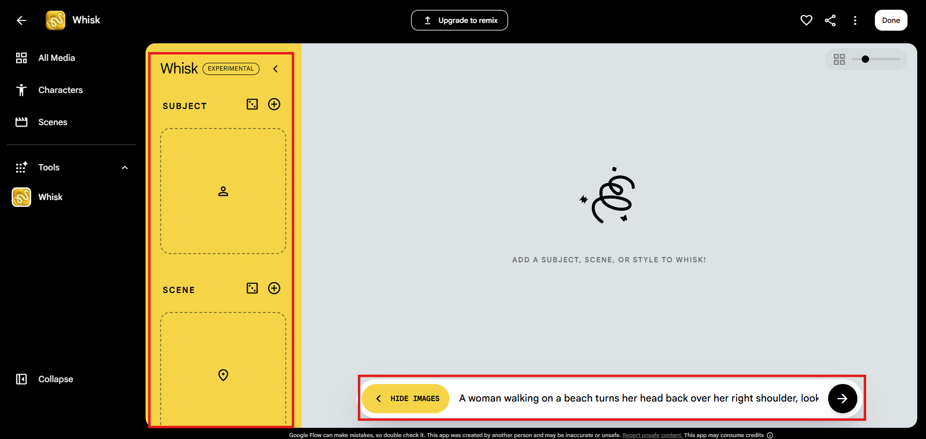 text Upload Reference Images and Enter Your Prompt