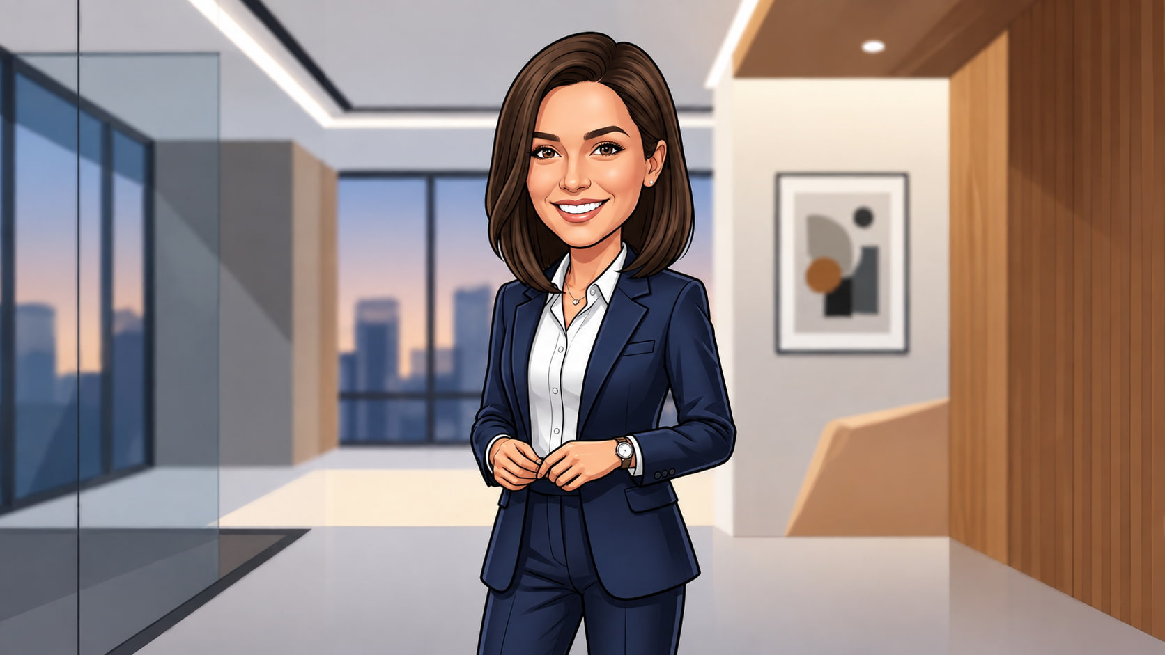 text Professional caricature
