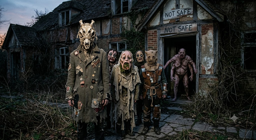 text Creepy AI Halloween images