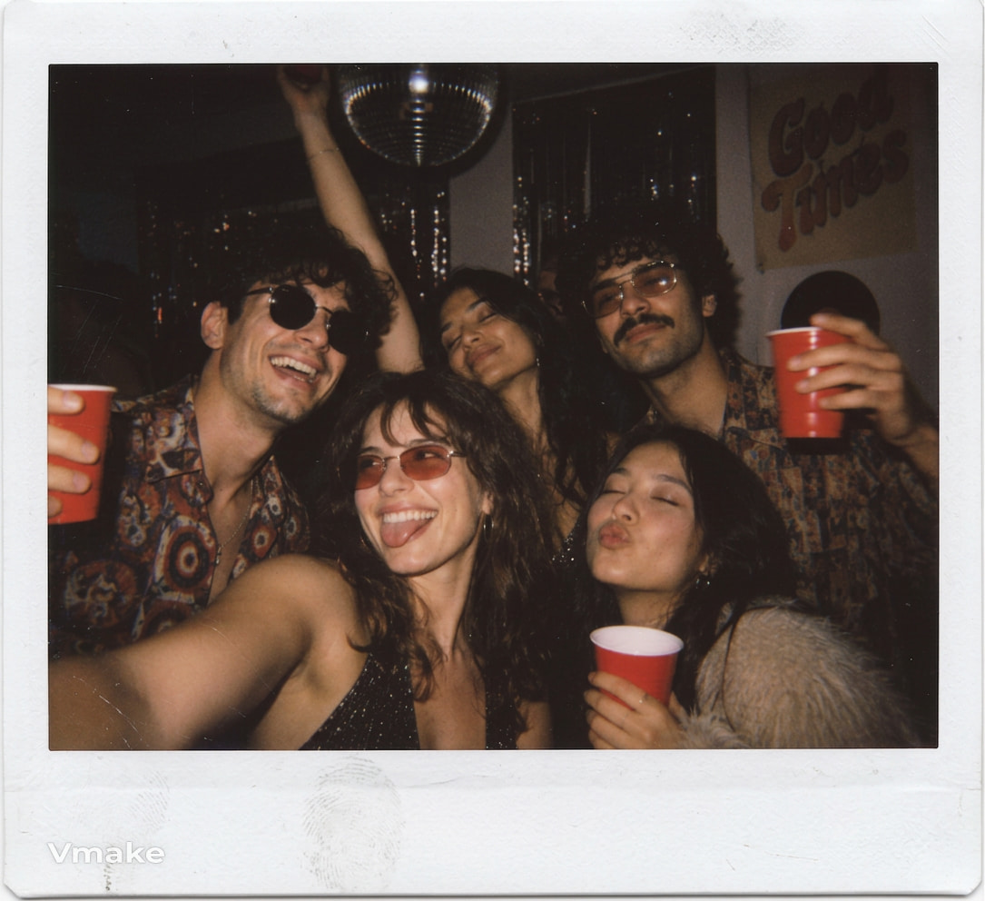 Retro party snapshot