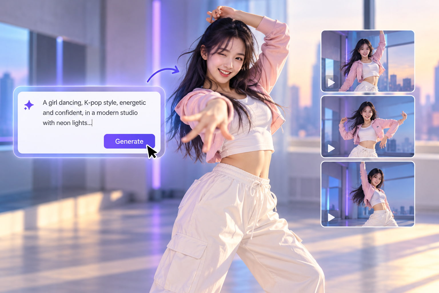 How to write an AI girl dancing prompt