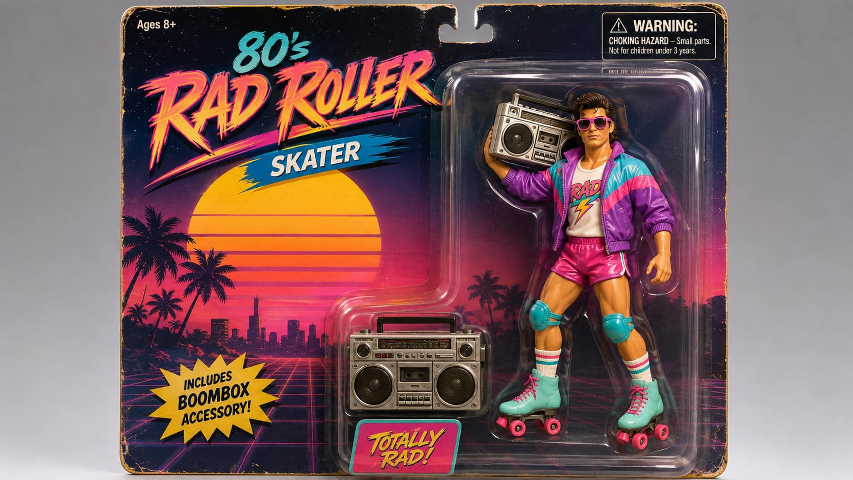 text The 80s Retro Skater