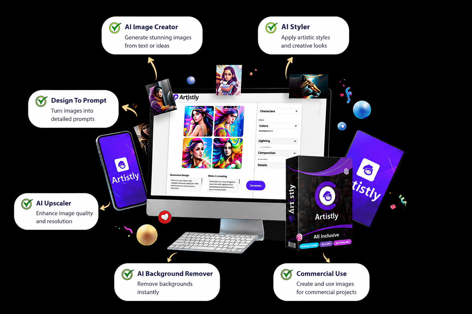 Artistly.ai features 