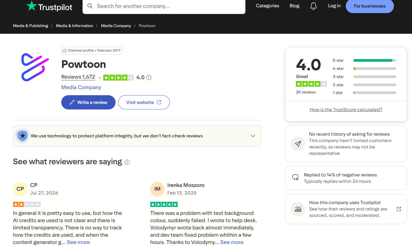 text Trustpilot