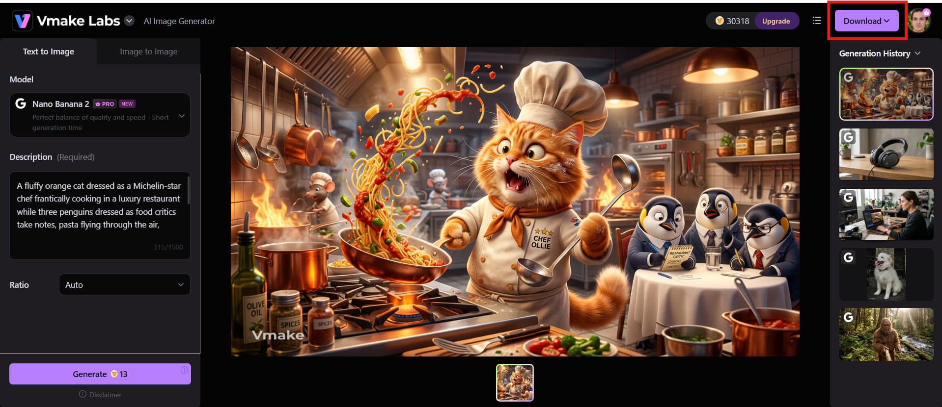 text Generate, customise, and download your image