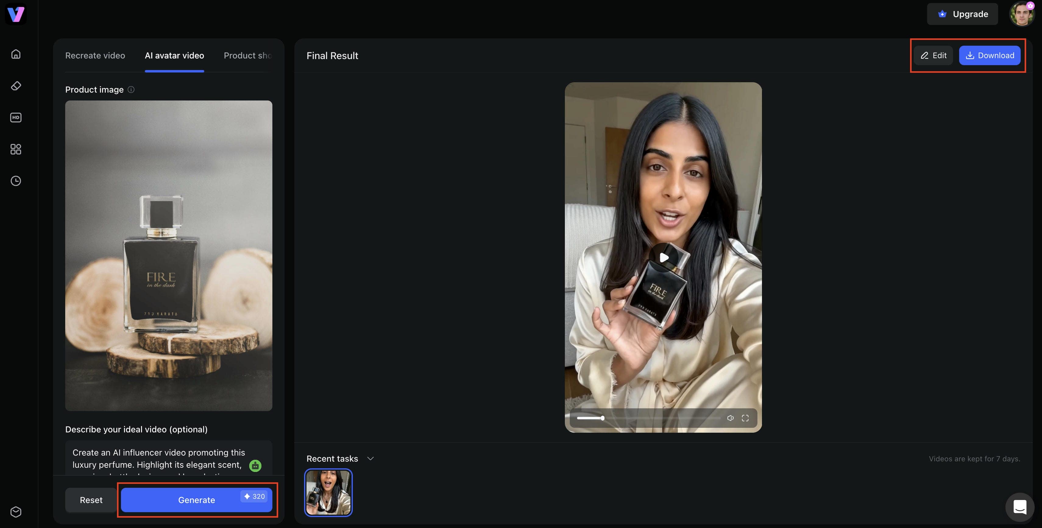 Review,edit and export your final video