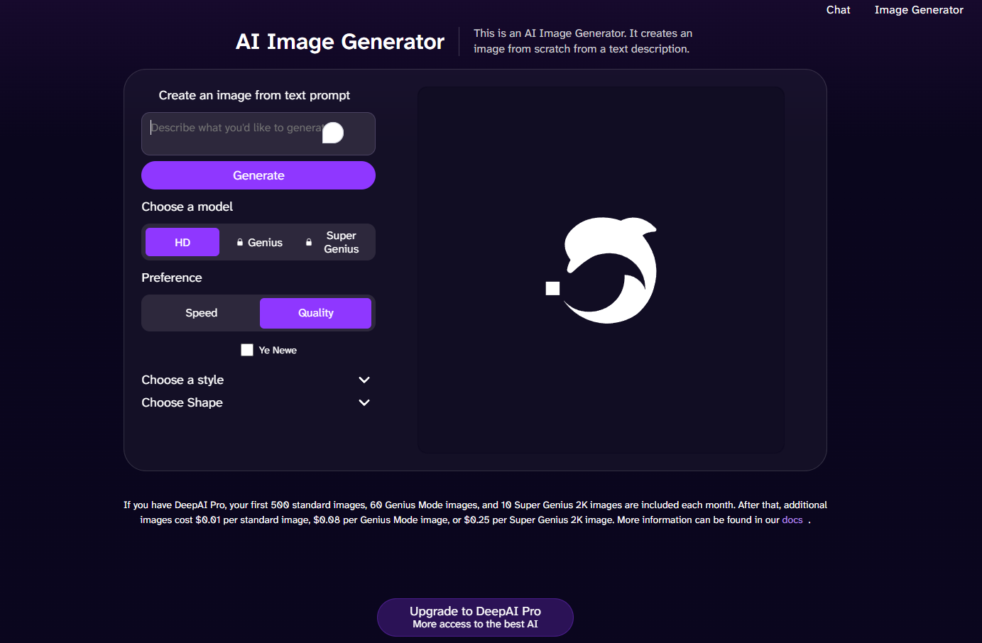 text Deep AI Image Generator
