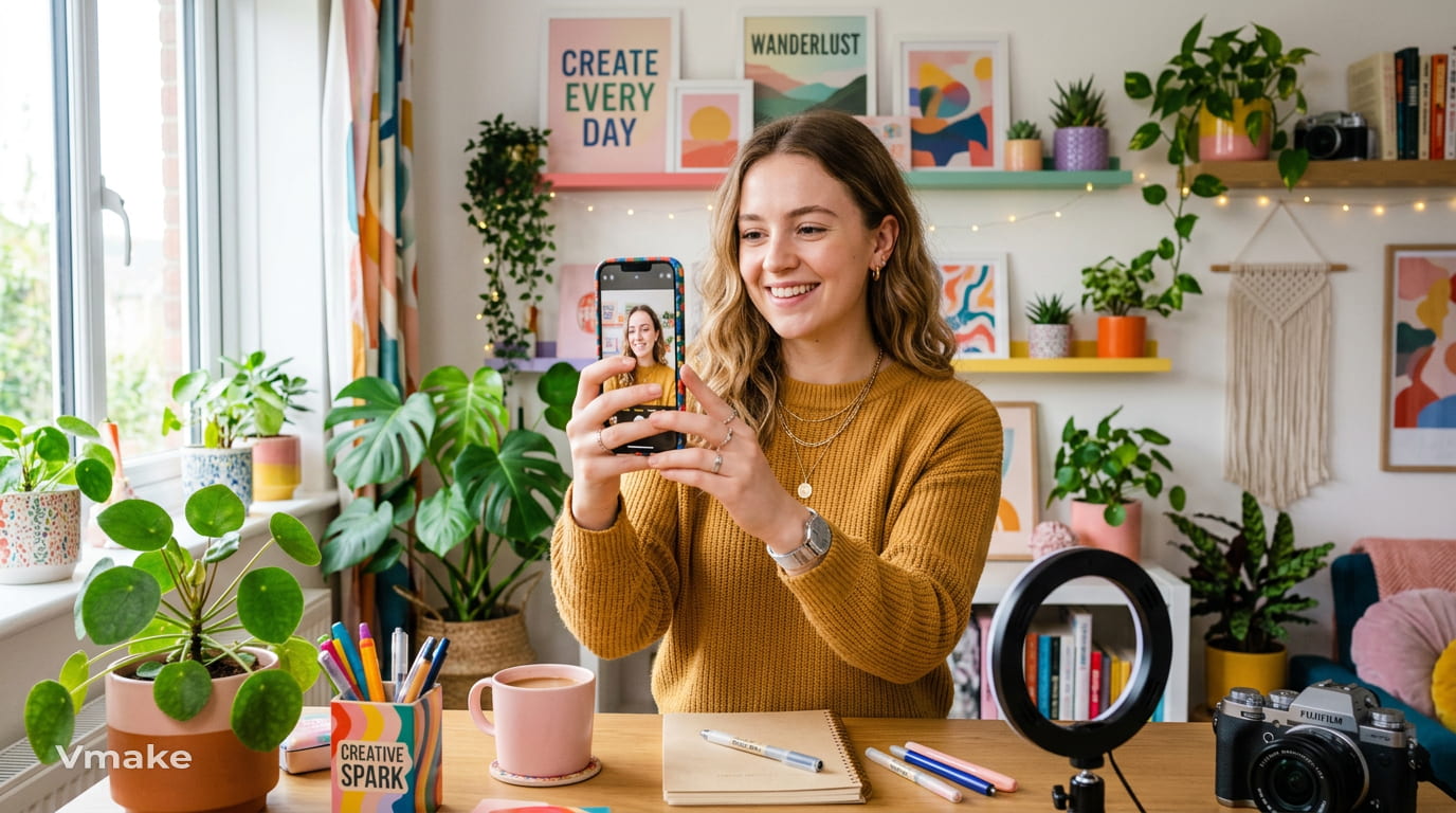 text Social Media by Vmake Labs