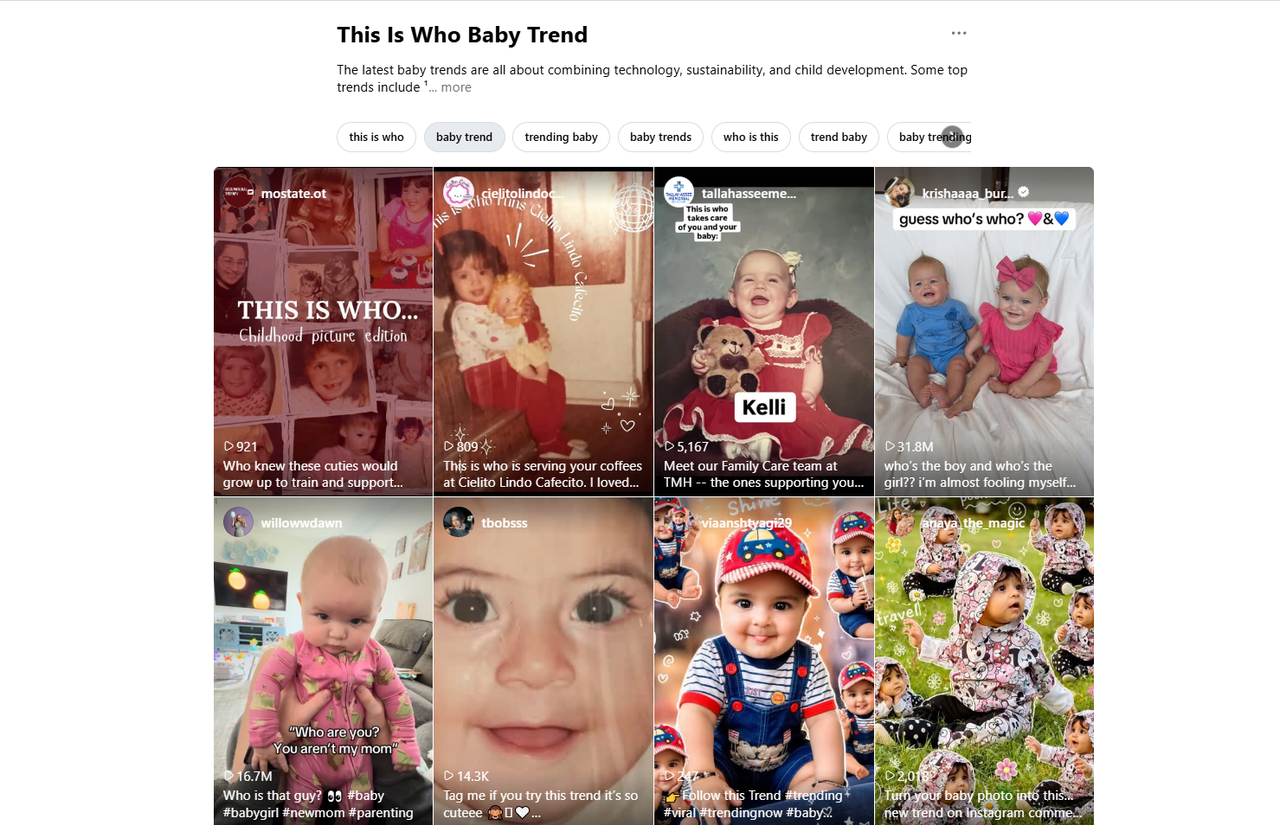 this is who baby trend in Instagram